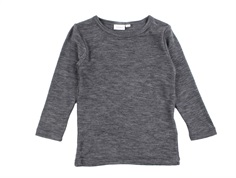 Name It dark grey melange top merino wool